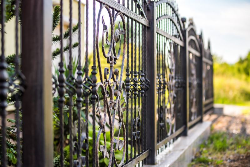 Black Iron Fence Installation